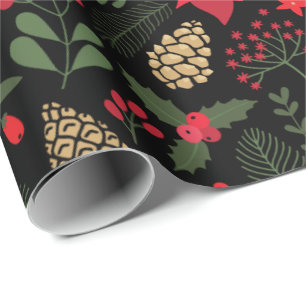 Presente Papel de envolvimento da poinsétia