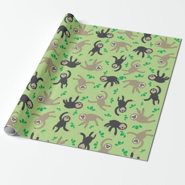 Presente Papel de envolvimento da preguiça (Desenrolado)