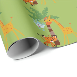 Presente Papel de envolvimento da selva