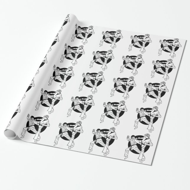 Presente Papel de envolvimento das artes marciais (Desenrolado)