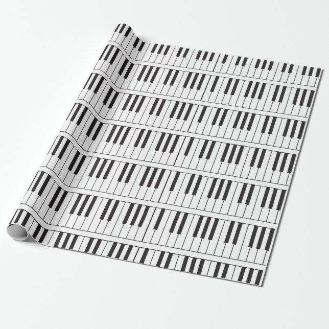 Presente Papel de envolvimento das chaves do piano (Desenrolado)