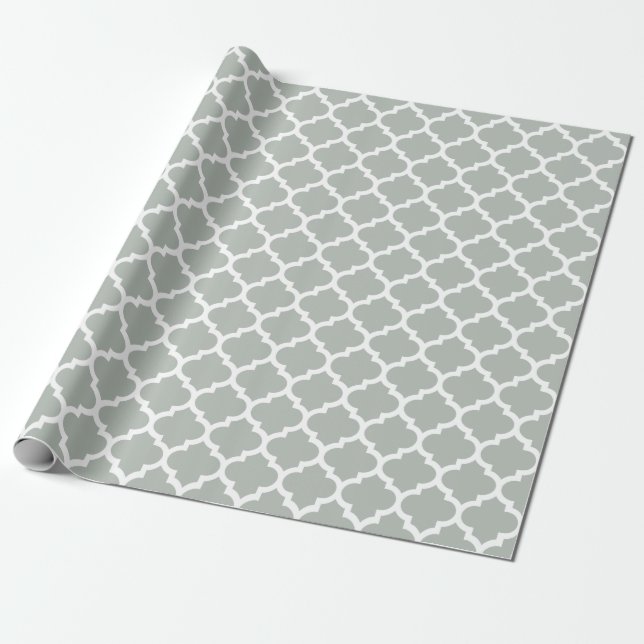 Presente Papel de envolvimento das cinzas de prata de (Desenrolado)