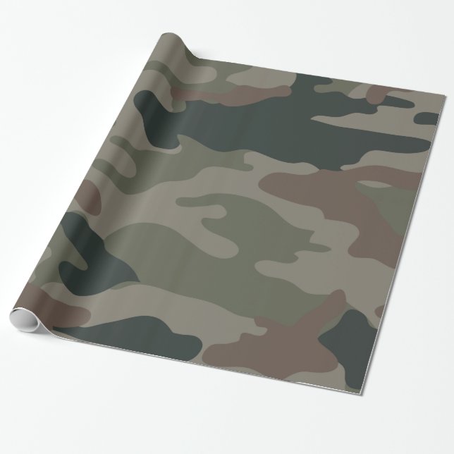 Presente Papel de envolvimento de Camo da caça (Desenrolado)
