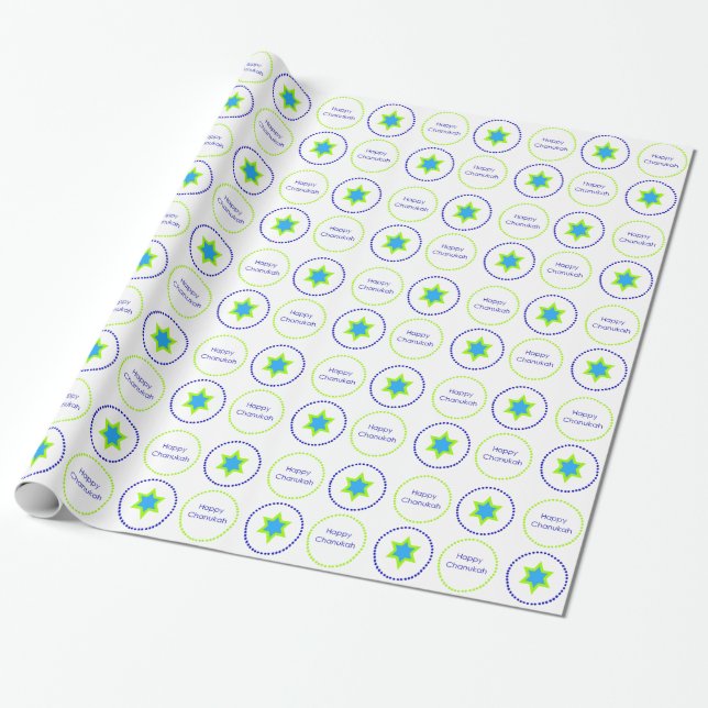 Presente Papel de envolvimento de Chanukah (Desenrolado)