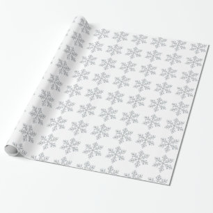 Presente Papel de envolvimento de cristal do floco de neve