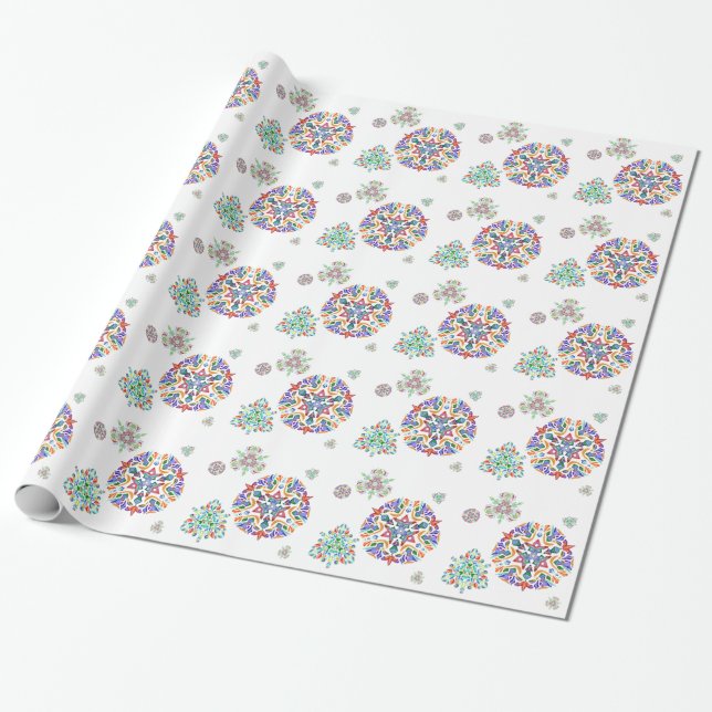 Presente Papel de envolvimento de cristal dos flocos de (Desenrolado)