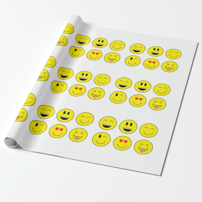 Presente Papel de envolvimento de Emoji (Desenrolado)