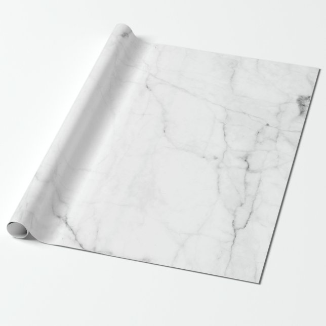 Presente Papel de envolvimento de mármore branco bonito, (Desenrolado)