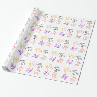 Presente Papel de envolvimento de quatro cavalos
