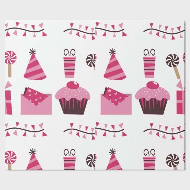 Presente Papel de envolvimento do aniversário (Barra)