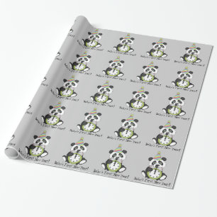 Presente Papel de envolvimento do ano novo do bebê primeir