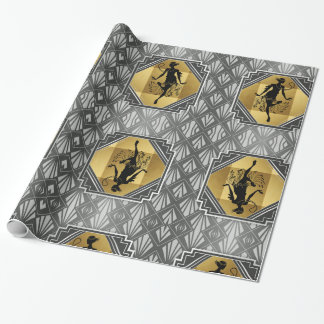 Presente Papel de envolvimento do art deco do Flapper de