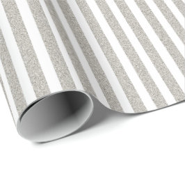 Presente Papel de envolvimento do cinza de prata