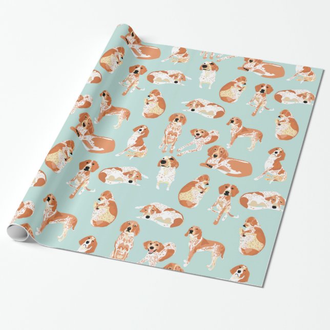 Presente Papel de envolvimento do Coonhound de Redtick (Desenrolado)