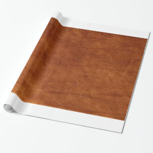 Presente Papel de envolvimento do couro de Brown