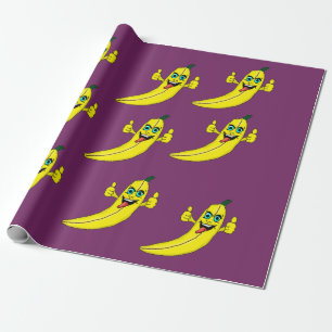 Presente Papel de envolvimento do design da banana