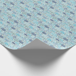 Presente Papel de envolvimento do design do guarda-chuva