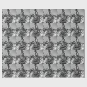 Presente Papel de envolvimento do design do trem do vapor