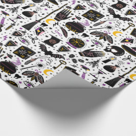 Presente Papel de envolvimento do Dia das Bruxas da magia