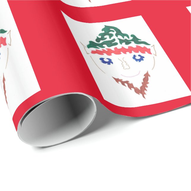 Presente Papel de envolvimento do duende do Natal (Ponta do rolo)
