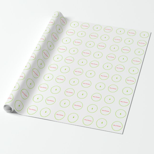 Presente Papel de envolvimento do Feliz Natal (Desenrolado)