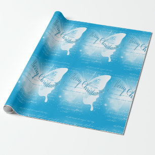 Presente Papel de envolvimento do Feliz Natal da borboleta