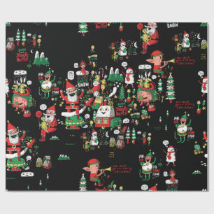 Presente Papel de envolvimento do Feliz Natal HO-HO-HO!