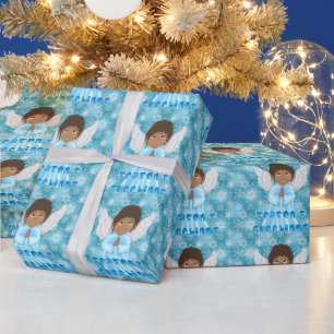Presente Papel de envolvimento do feriado do anjo do Natal