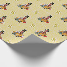 papel de envolvimento do feriado do scrooge do