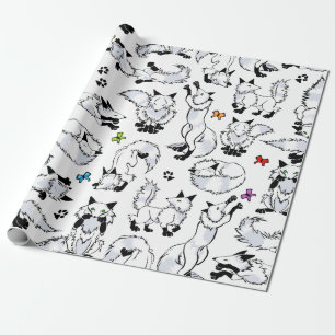 Presente Papel de envolvimento do Fox ártico - escolha seu