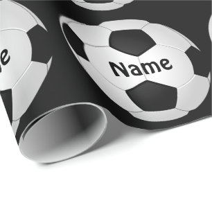 Presente Papel de envolvimento do futebol com seus NOME e