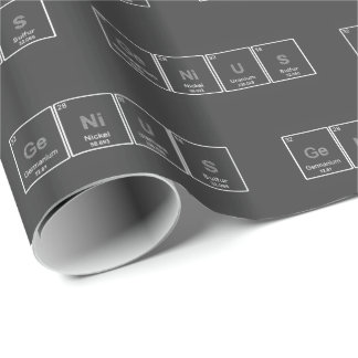 Presente Papel de envolvimento do gênio da mesa periódica