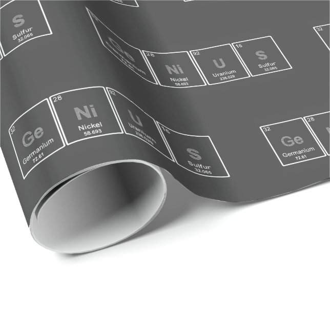 Presente Papel de envolvimento do gênio da mesa periódica (Ponta do rolo)