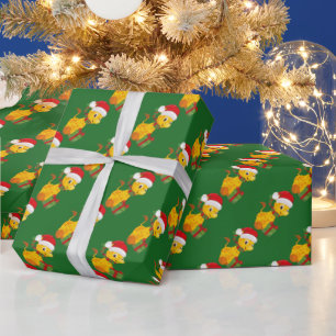 Presente Papel de envolvimento do girafa do Natal do bebê
