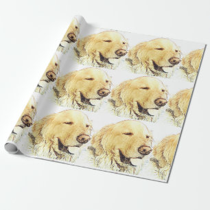 Presente Papel de envolvimento do golden retriever
