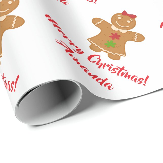 Presente Papel de envolvimento do homem de pão-de-espécie (Ponta do rolo)