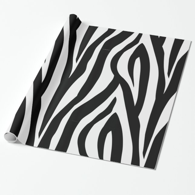 Presente Papel de envolvimento do impressão da zebra (Desenrolado)