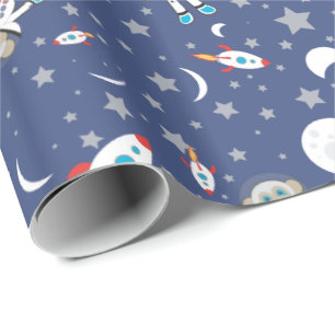 Presente Papel de envolvimento do macaco do astronauta