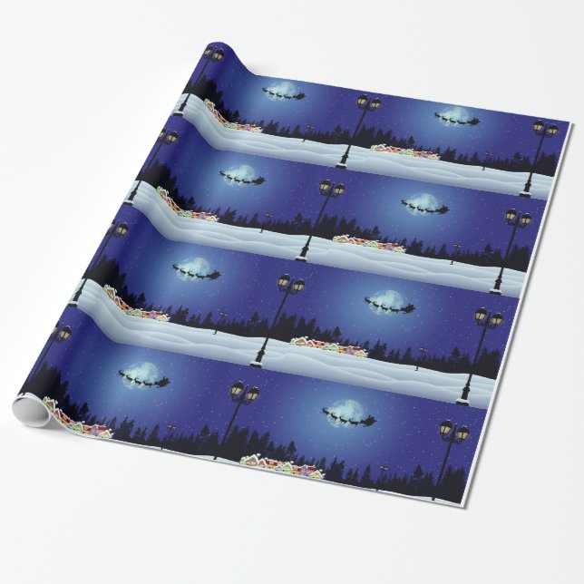 Presente Papel de envolvimento do Natal (Desenrolado)