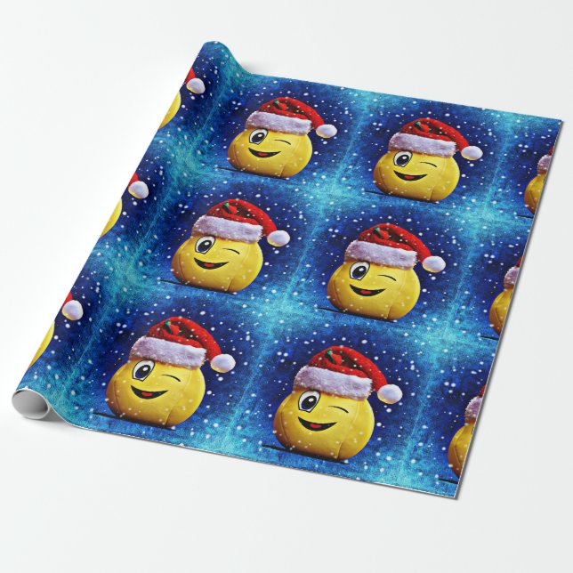 Presente Papel de envolvimento do Natal de Emoji (Desenrolado)