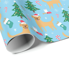 Presente Papel de envolvimento do Natal de Labrador
