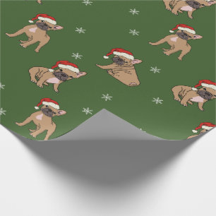 Presente Papel de envolvimento do Natal do buldogue francê
