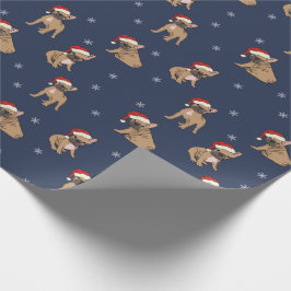 Presente Papel de envolvimento do Natal do buldogue francês