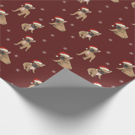 Presente Papel de envolvimento do Natal do buldogue francês