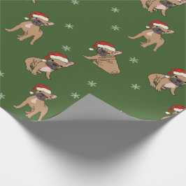 Presente Papel de envolvimento do Natal do buldogue francês
