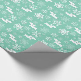 Presente Papel de envolvimento do Natal do floco de neve do
