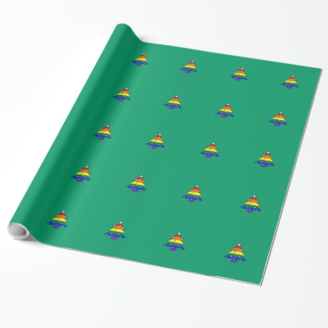 Presente Papel de envolvimento do Natal do orgulho do (Desenrolado)