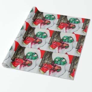 Presente Papel de envolvimento do Natal do papai noel do