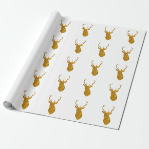 Presente papel de envolvimento do Natal dos cervos do veado