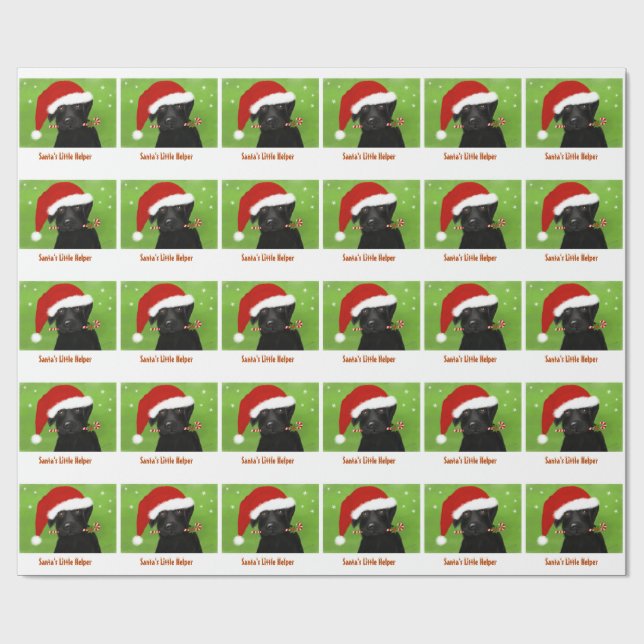 Presente Papel de envolvimento do Natal - o ajudante (Aberto)